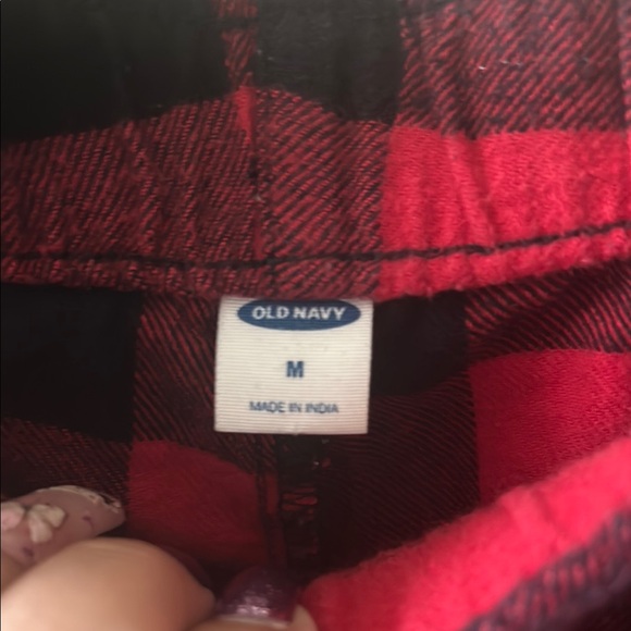 Old Navy Pajama Shorts Red and Black Buffalo Plaid - Picture 2 of 7